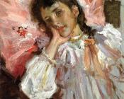 威廉梅里特查斯 - Tired aka Portrait of the Artist's Daughter